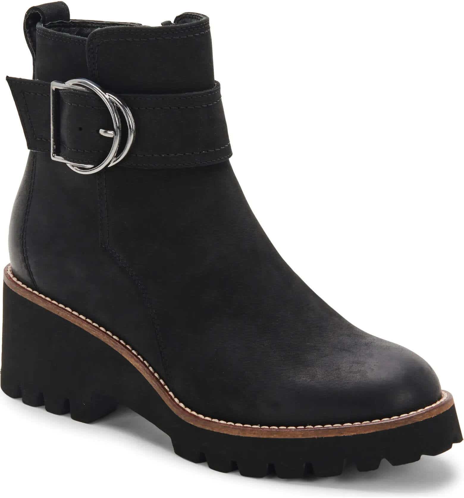 black boots with lug sole