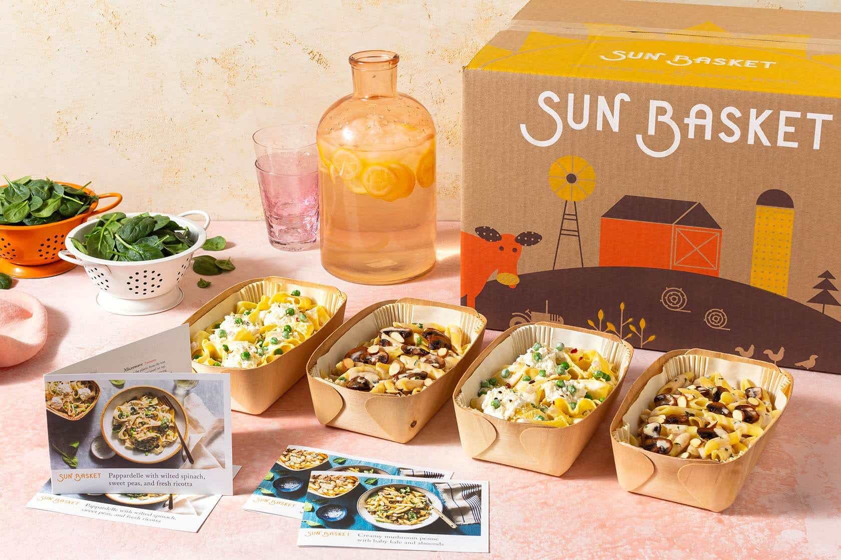 sunbasket meal kit on table