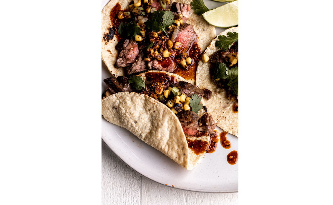 Une recette de dîner saine sur des tacos au steak vieillis à sec