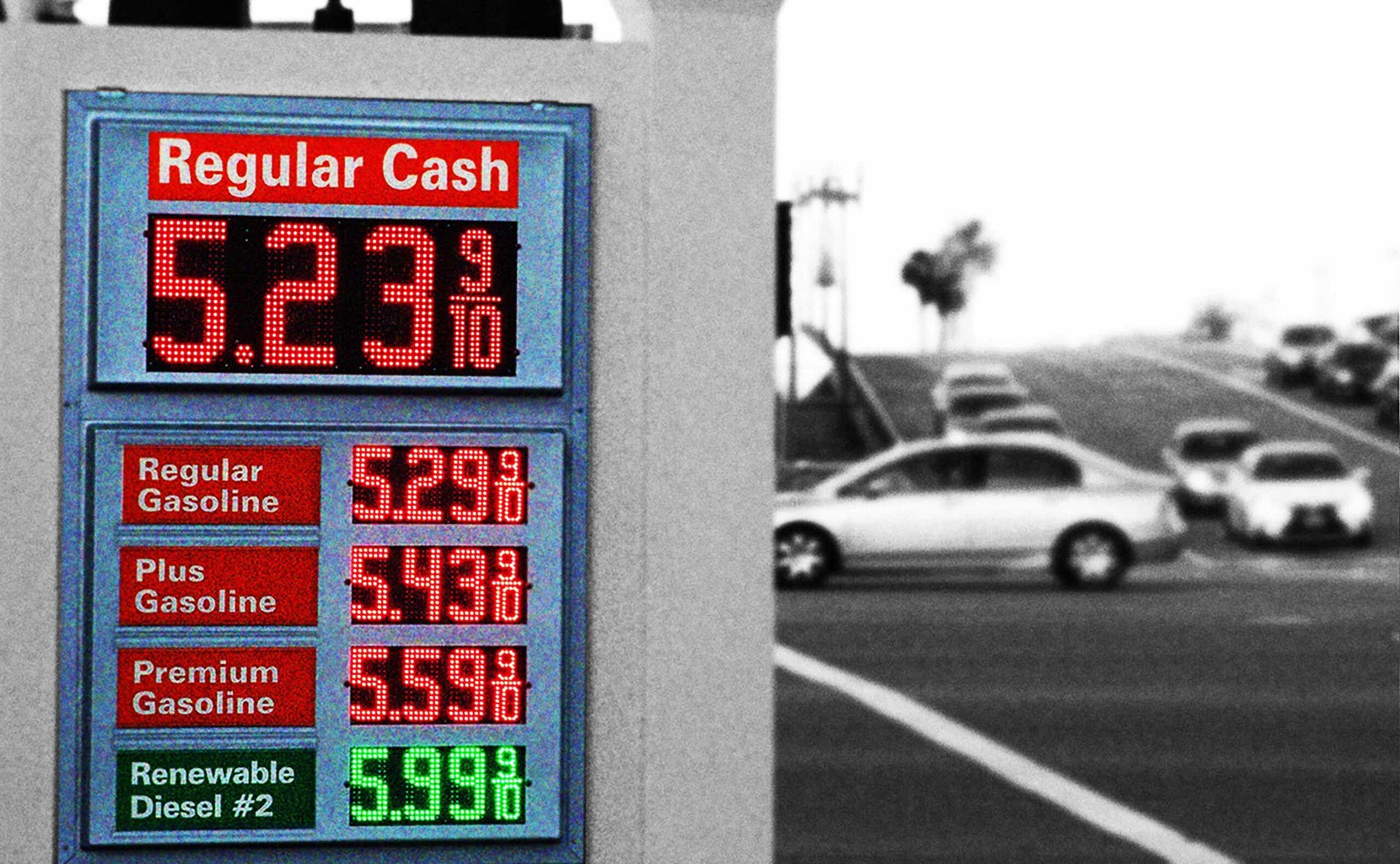 Prices as the gas pump