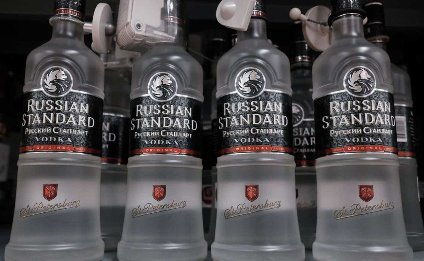 Russian Standard vodka bottles