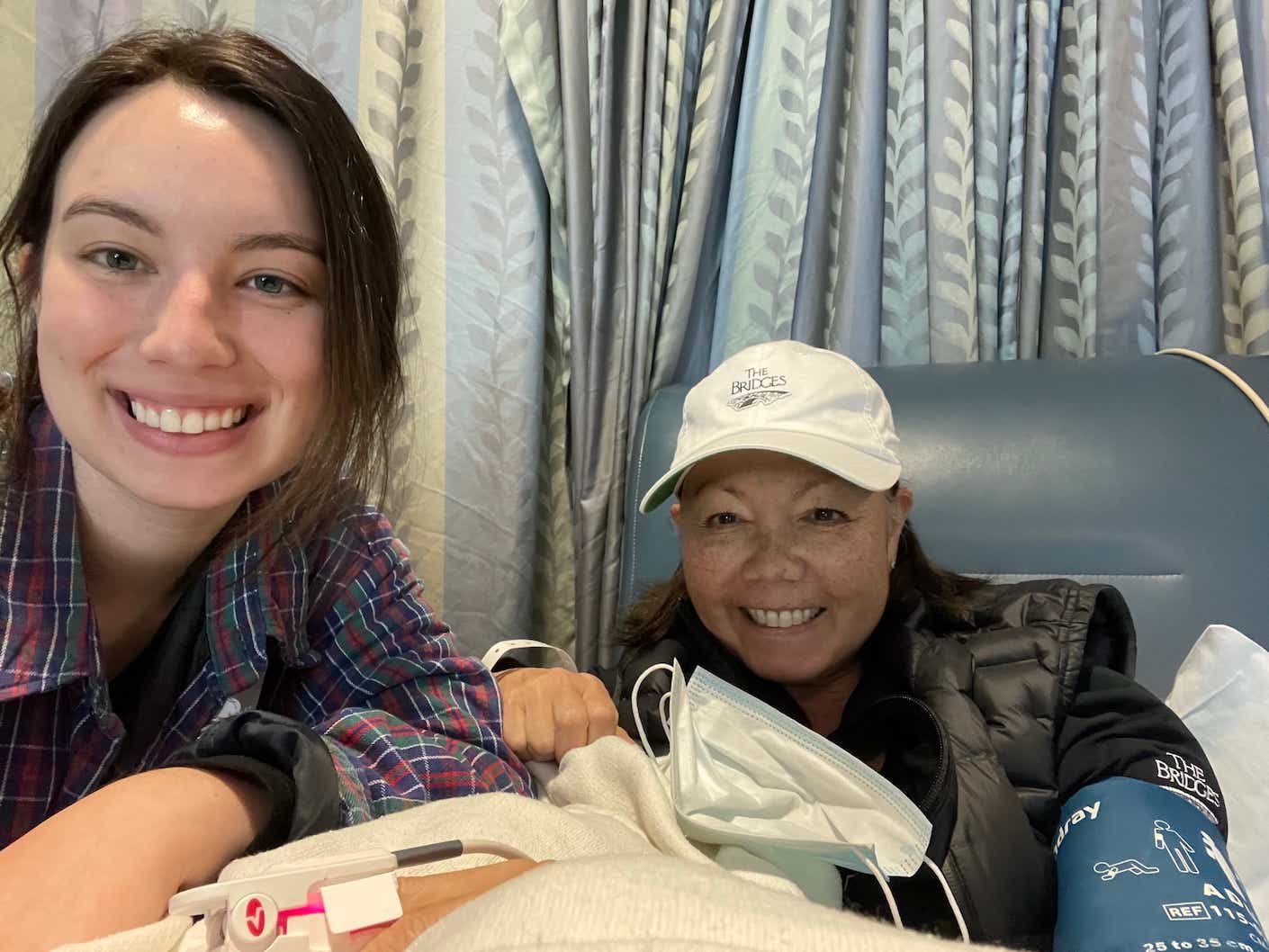 Donna Otis and her daughter at the hospital
