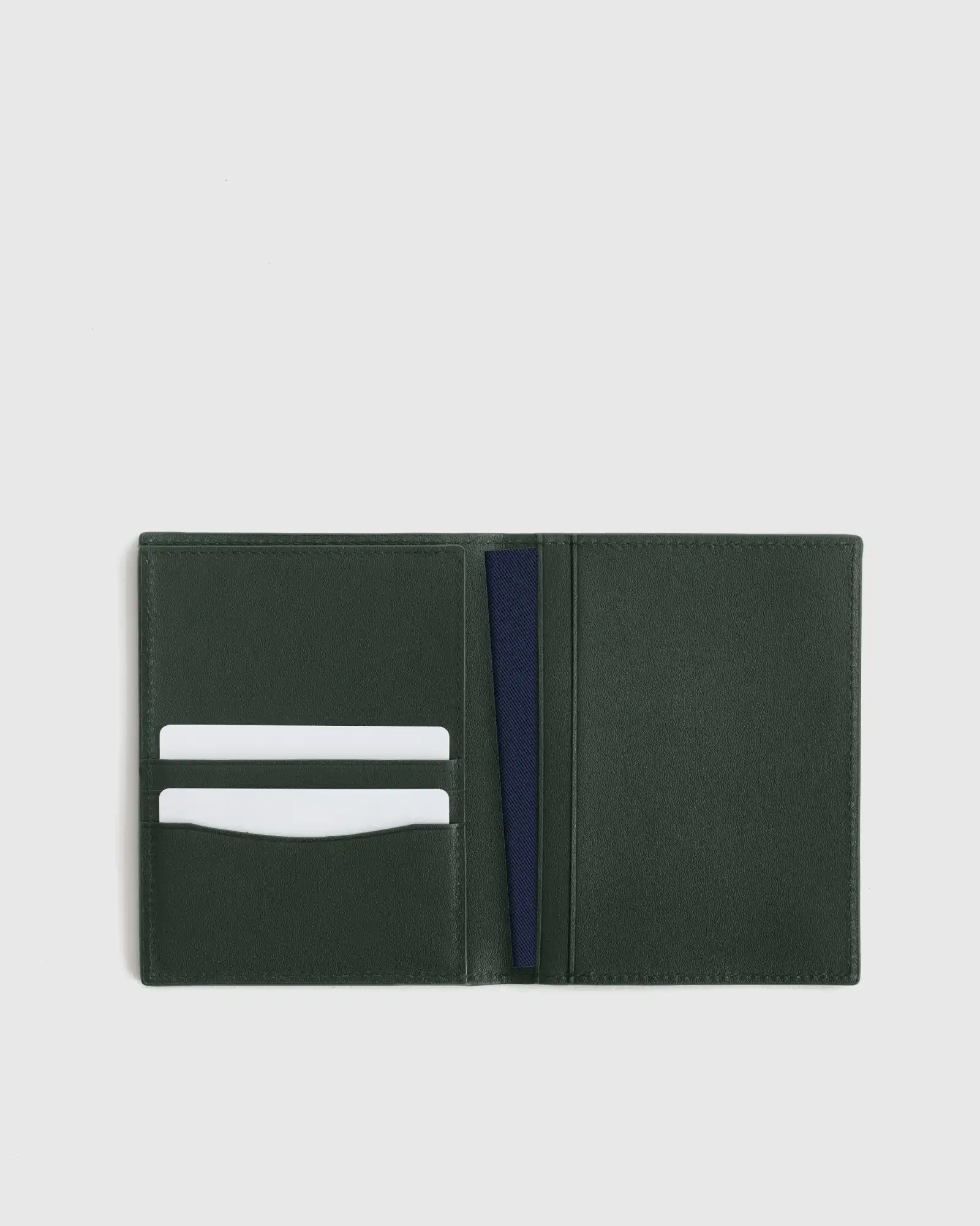 Quince Nappa Leather RFID Blocking Passport Holder green