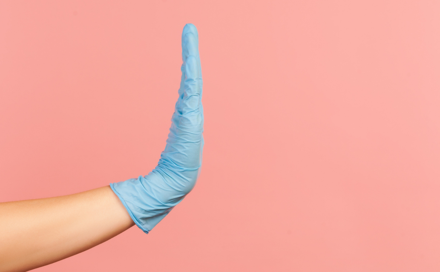 hand with a medical glove