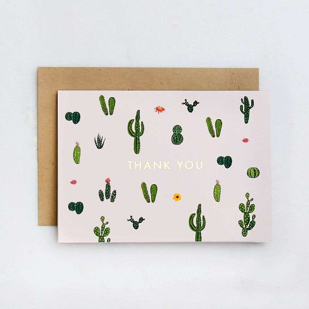 cactus thank you note