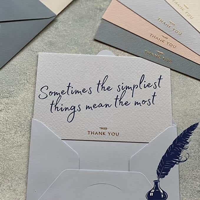 simple thank you notecards
