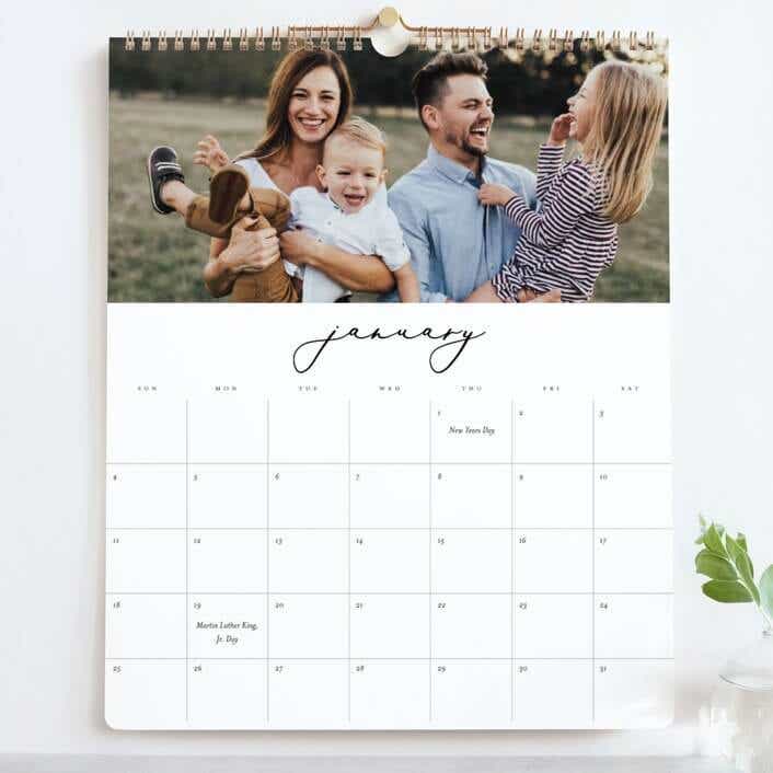 minted personalized calendar