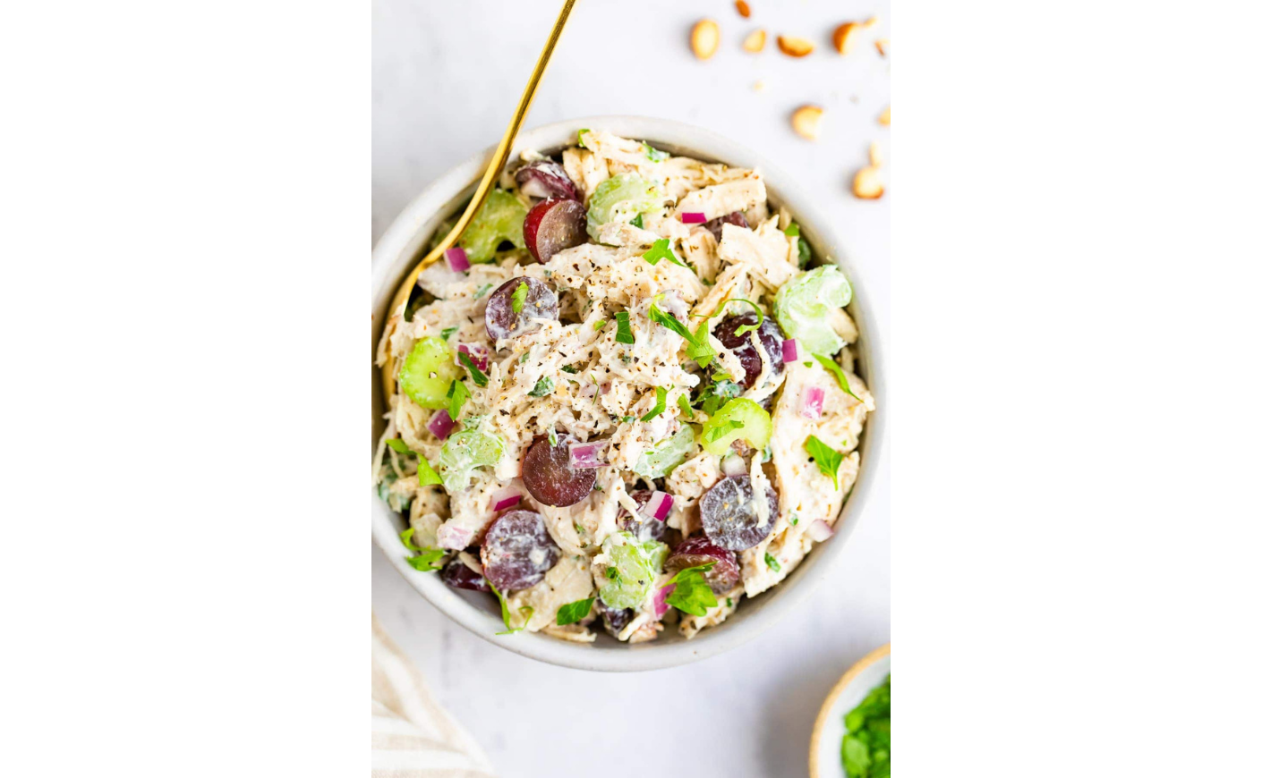 Greek Yogurt Chicken Salad eating bird food