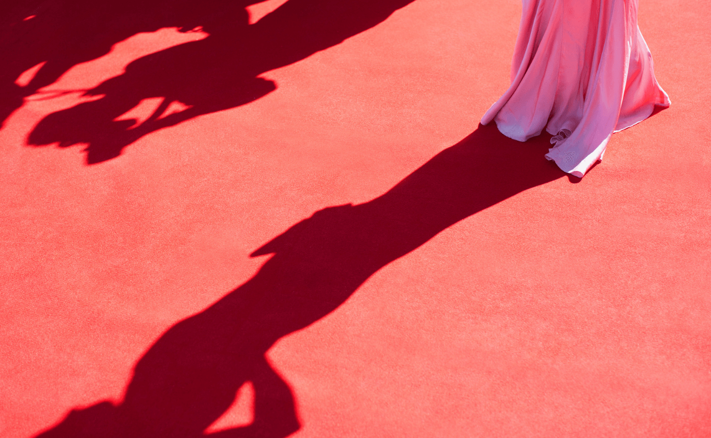 a celebrity's dress on the red carpet