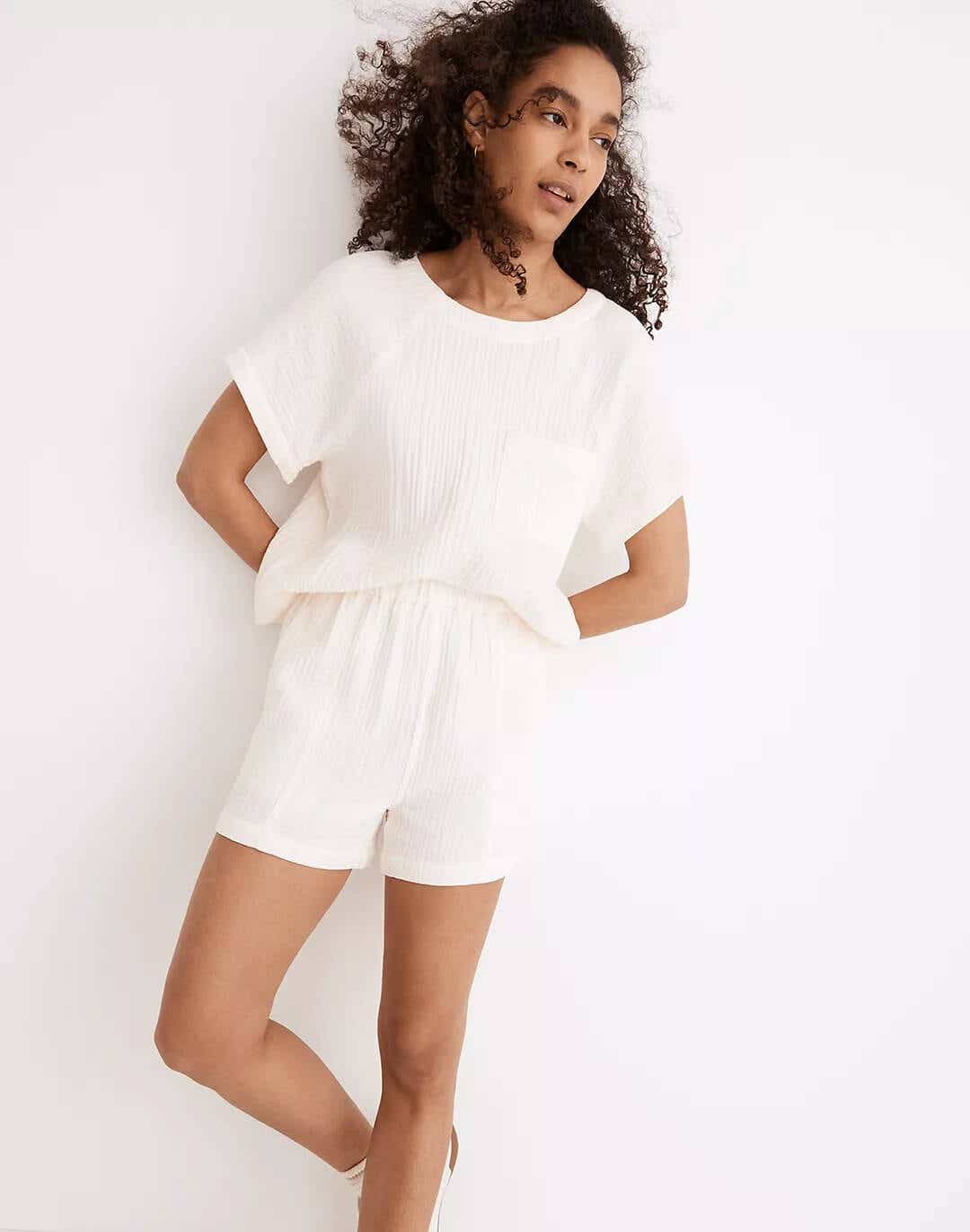 madewell pull on shorts