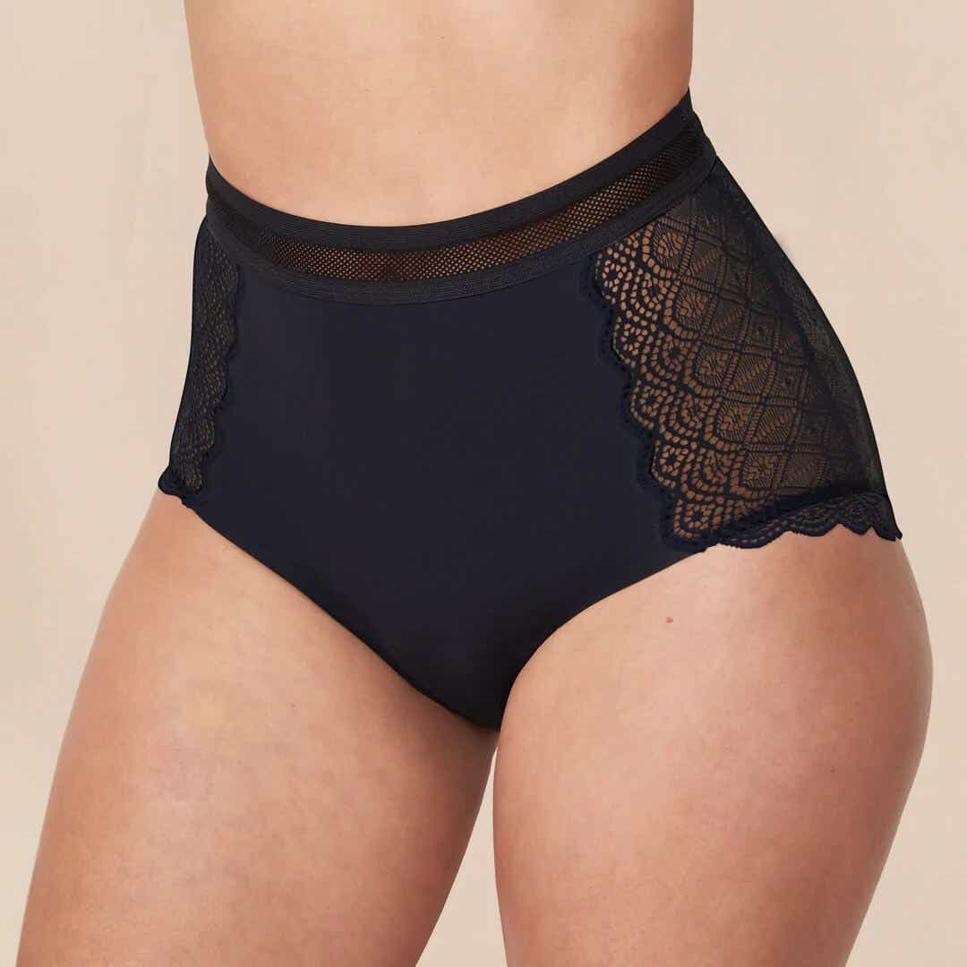 proof high waisted lace briefs