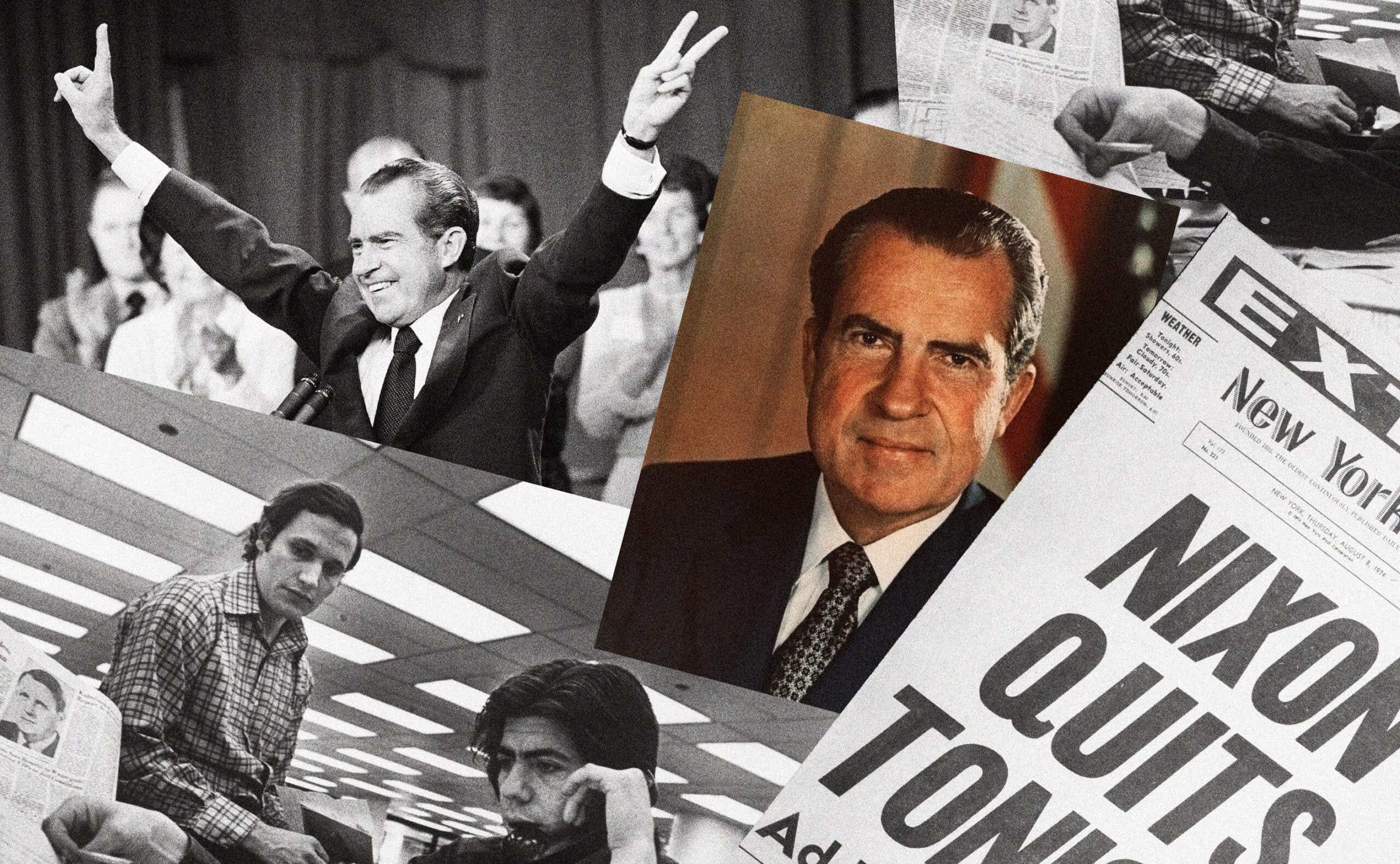 collage of images involving Watergate