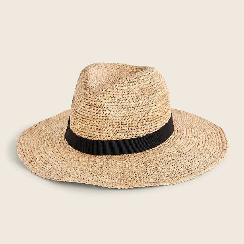 j crew packable straw hat