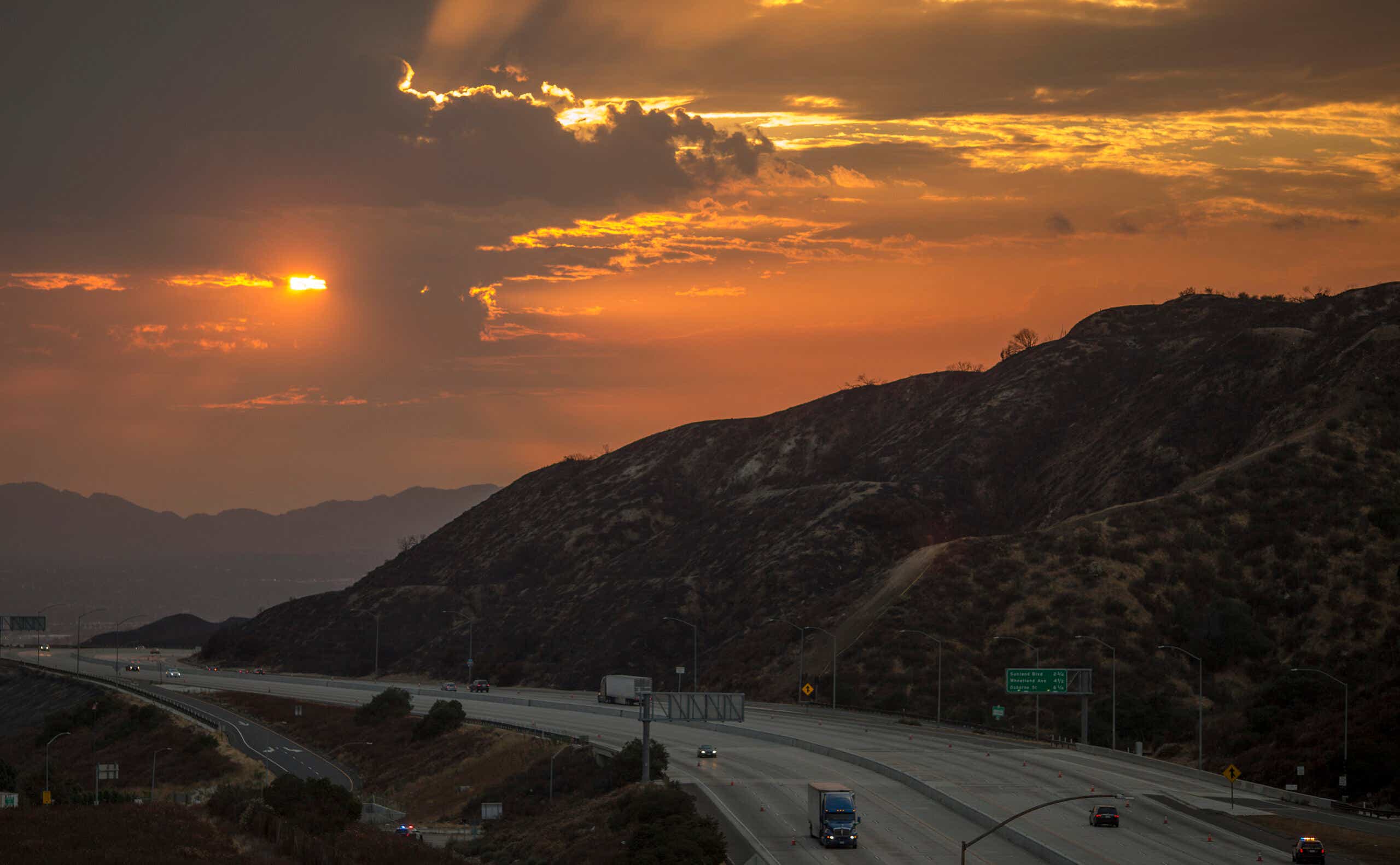 210 freeway on a hot morning