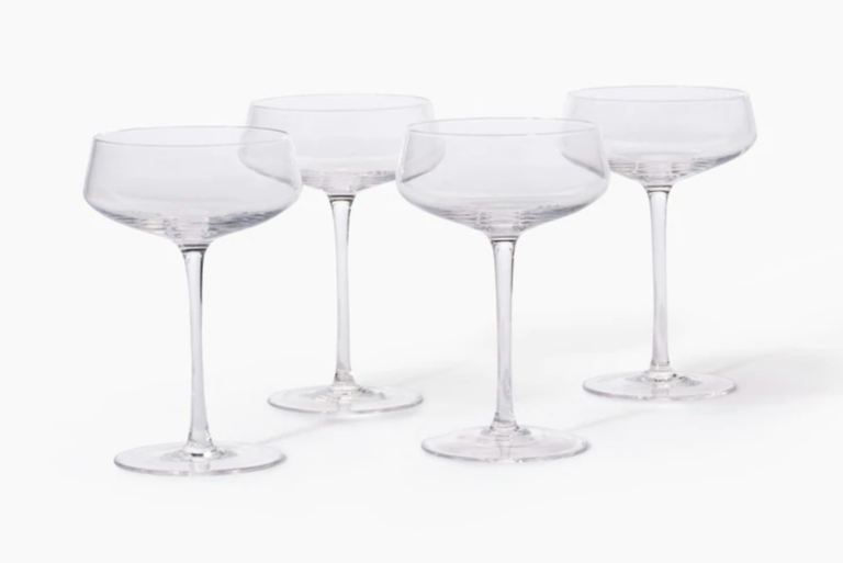 Four coupe glasses