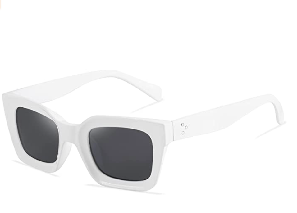 white chunky sunglasses