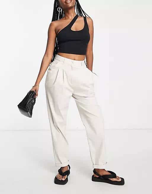 ASOS DESIGN Tall hourglass chino pants in black