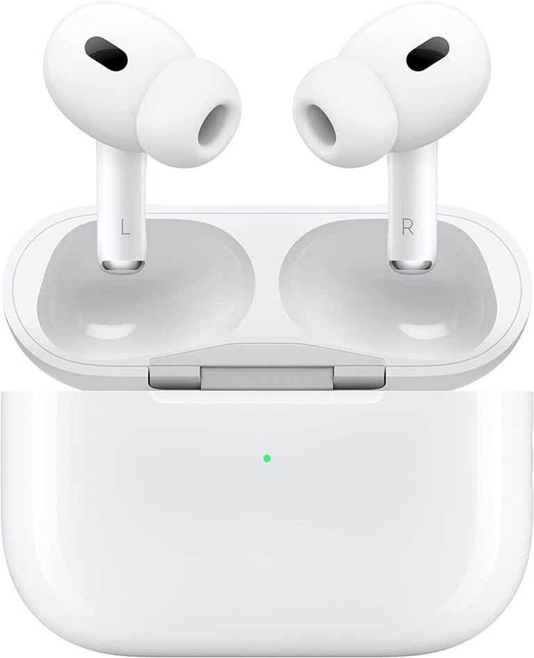 white apple airpods ear buds
