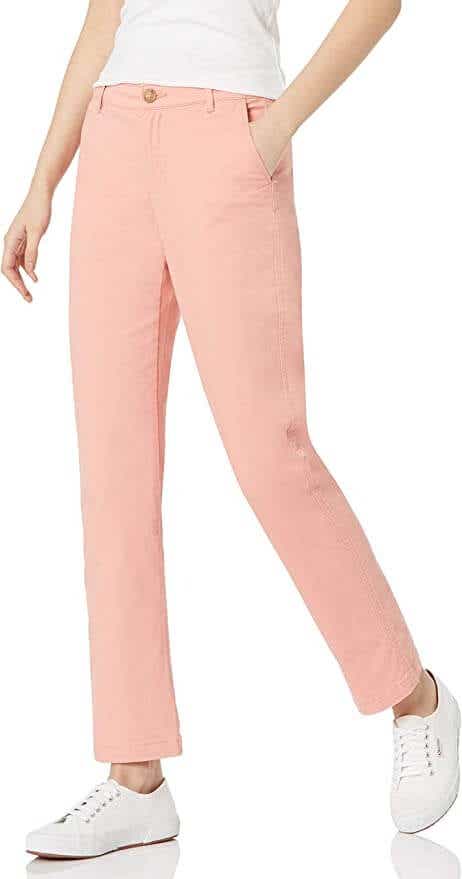 Stretch Cotton Twill Girlfriend Chino Pants in 2023