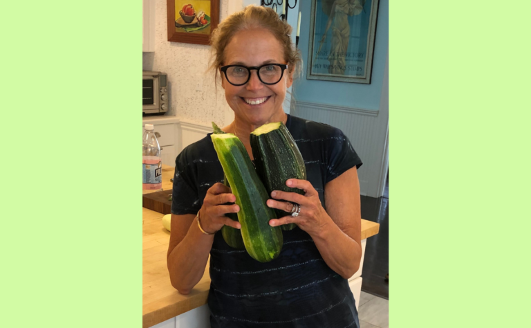 katie couric holding zucchinis