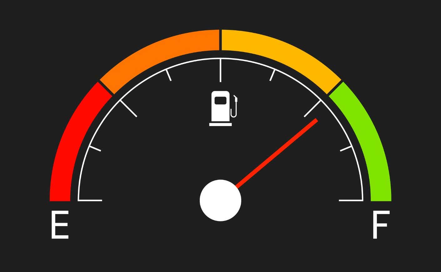 A full fuel gauge