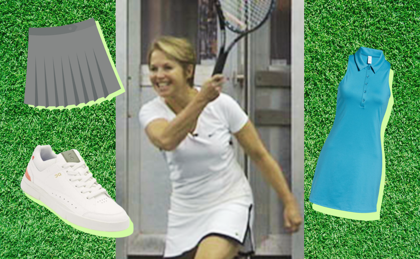 katie couric playing tennis