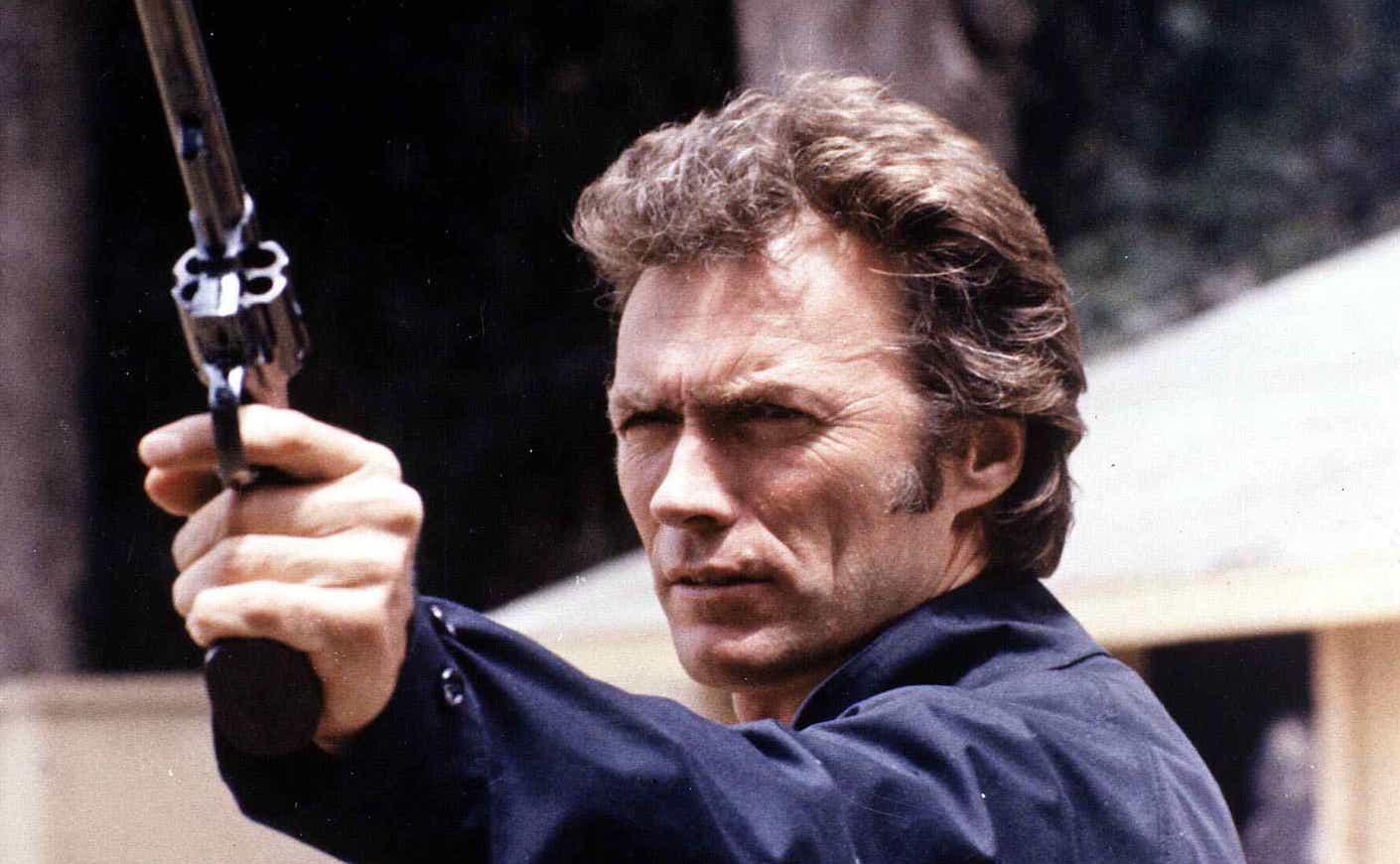 clint eastwood holding a gun in Dirty Harry