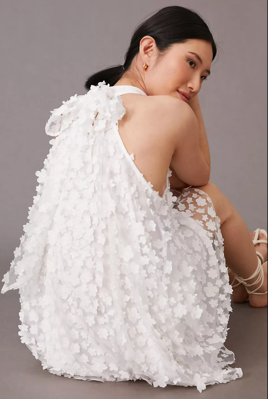 Eve Franco white halter dress