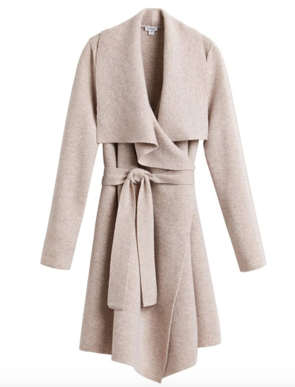 Wool Cashmere Short Wrap Coat