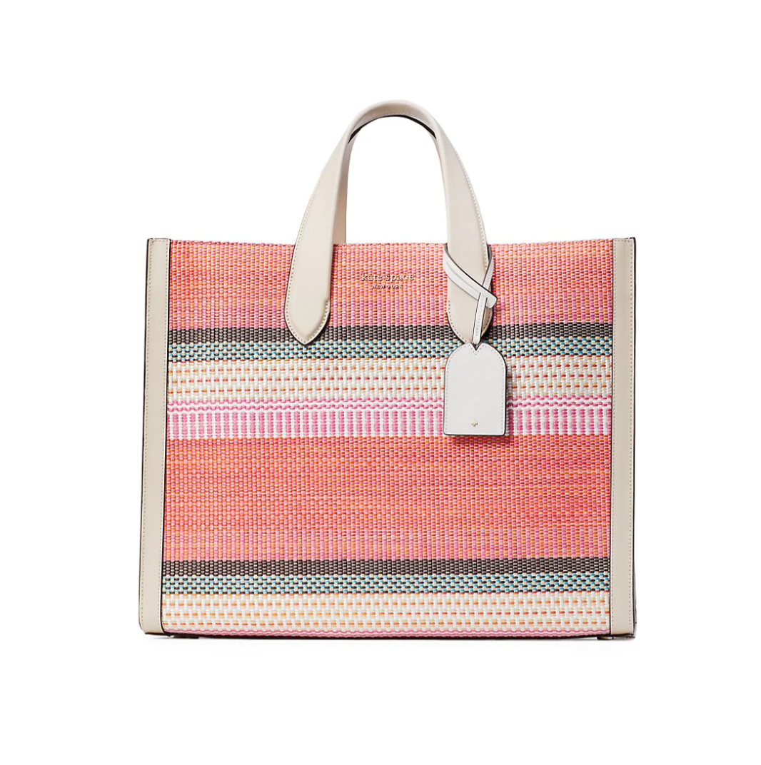 Kate Spade Manhattan Stripe Woven Tote