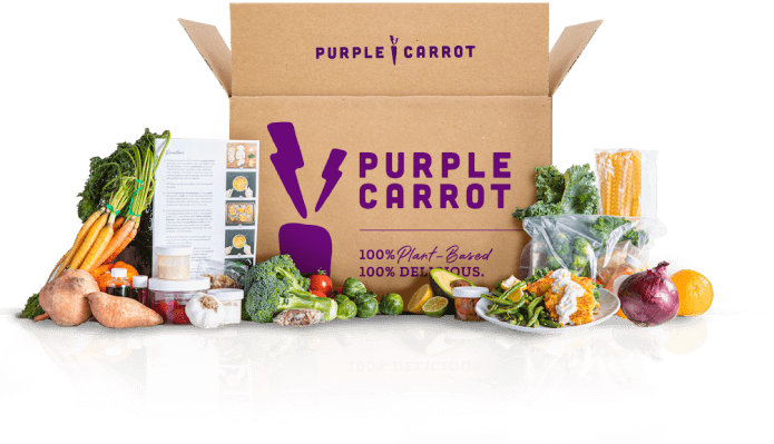 purple carrot meal box