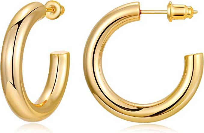 gold hoop earrings