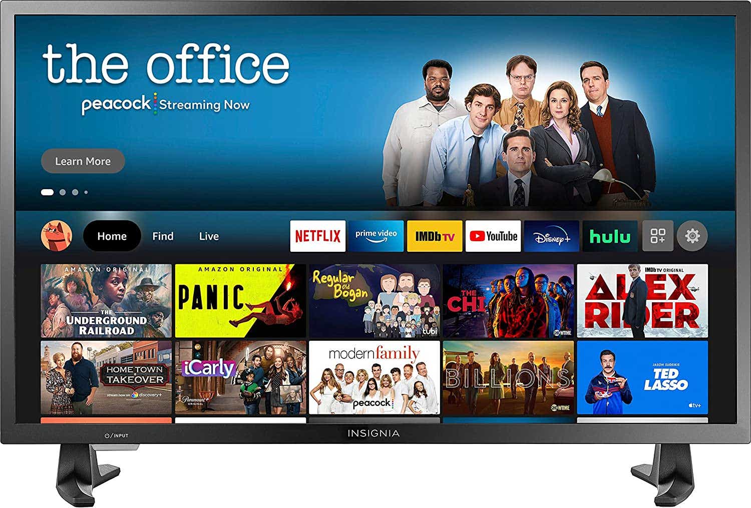 smart tv showing the office and other tv shows