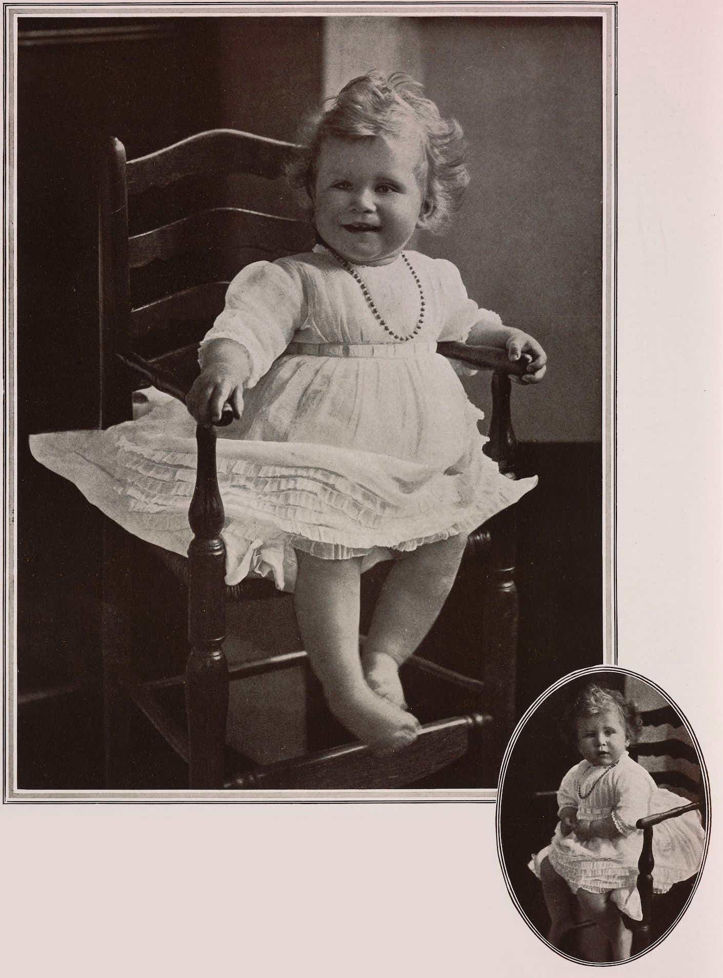 A one-year-old Princess Elizabeth appears in The Tatler