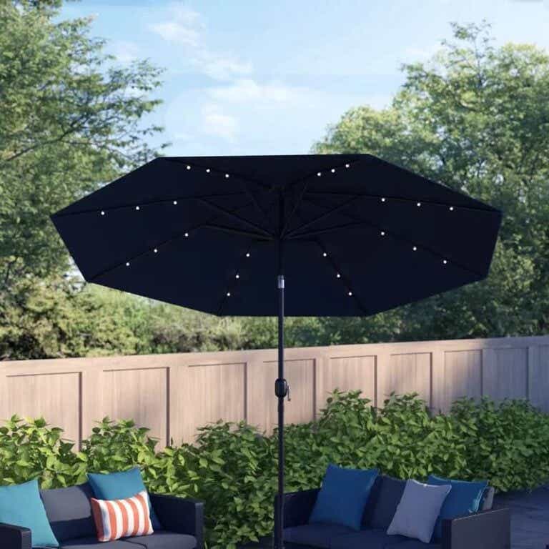 lighted market umbrella