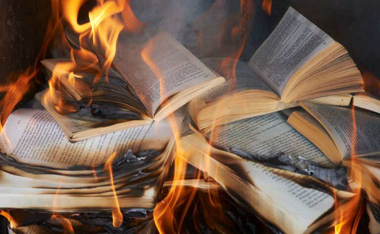 books being burned