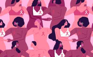 a group of breast cancer survivor illustrations