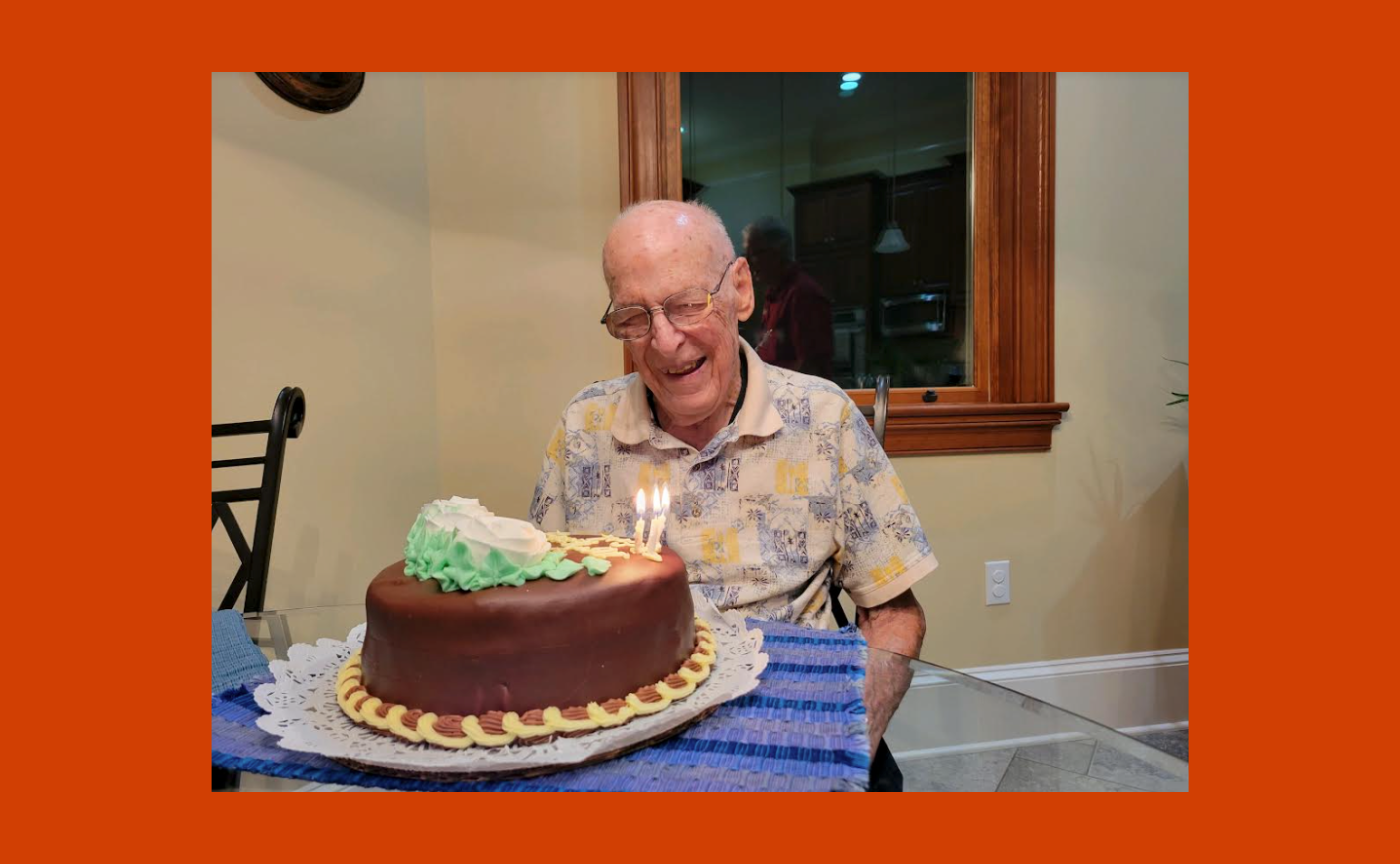 Mr. Earl celebrating his 103rd birthday.