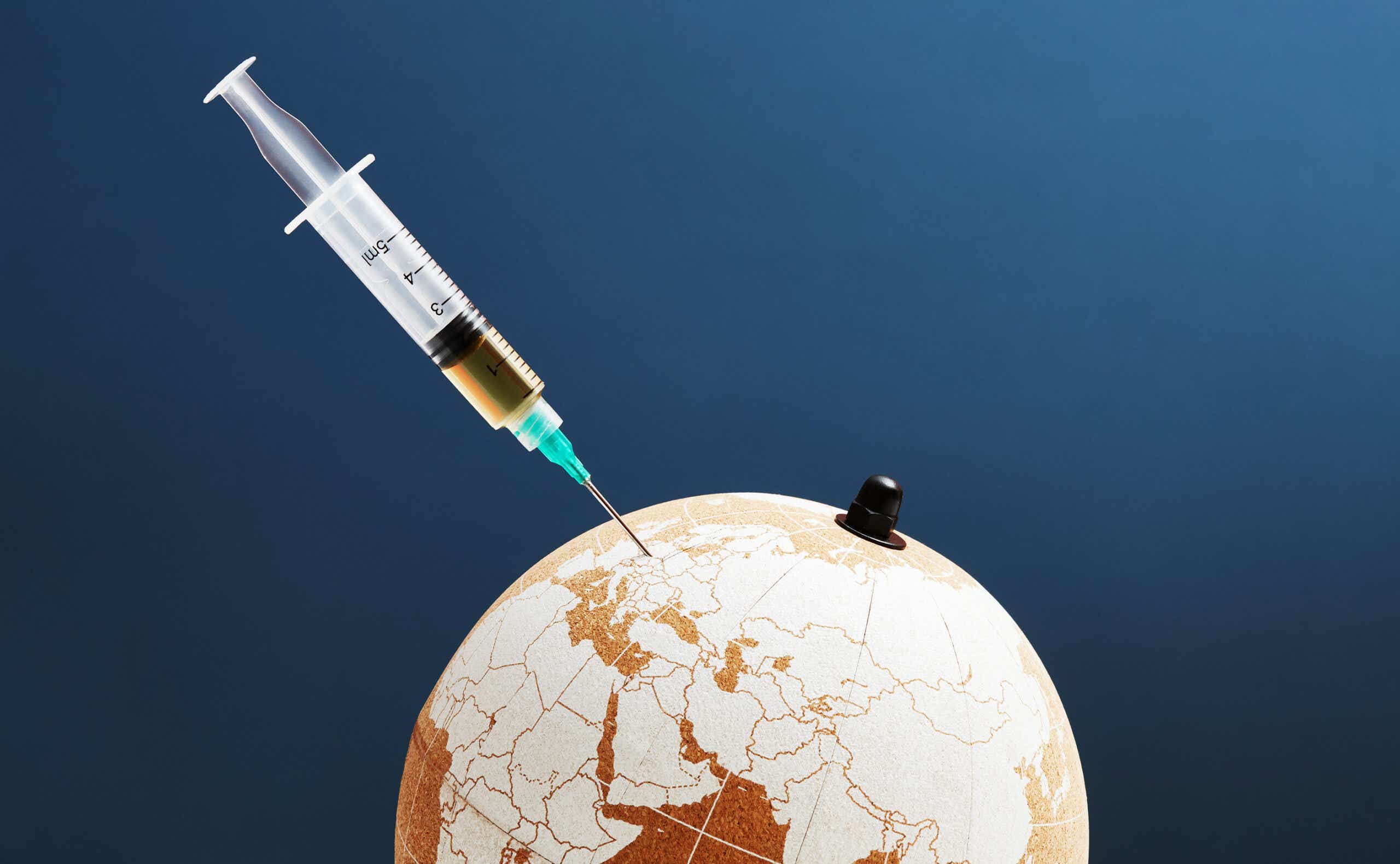 syringe going into Earth