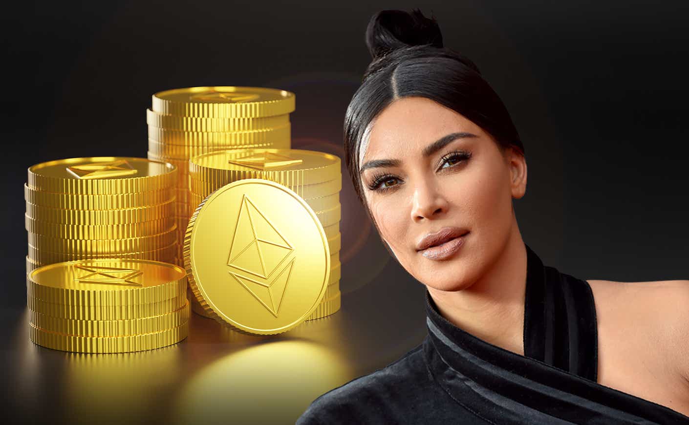 kim kardashian in front of crypto