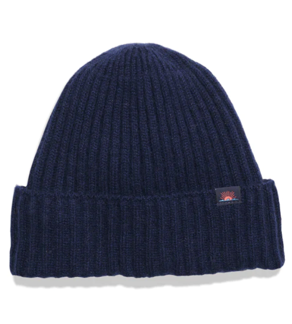 Faherty Cashmere Ribbed Beanie