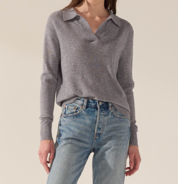 Italic Camila Airy Cashmere Collared Sweater