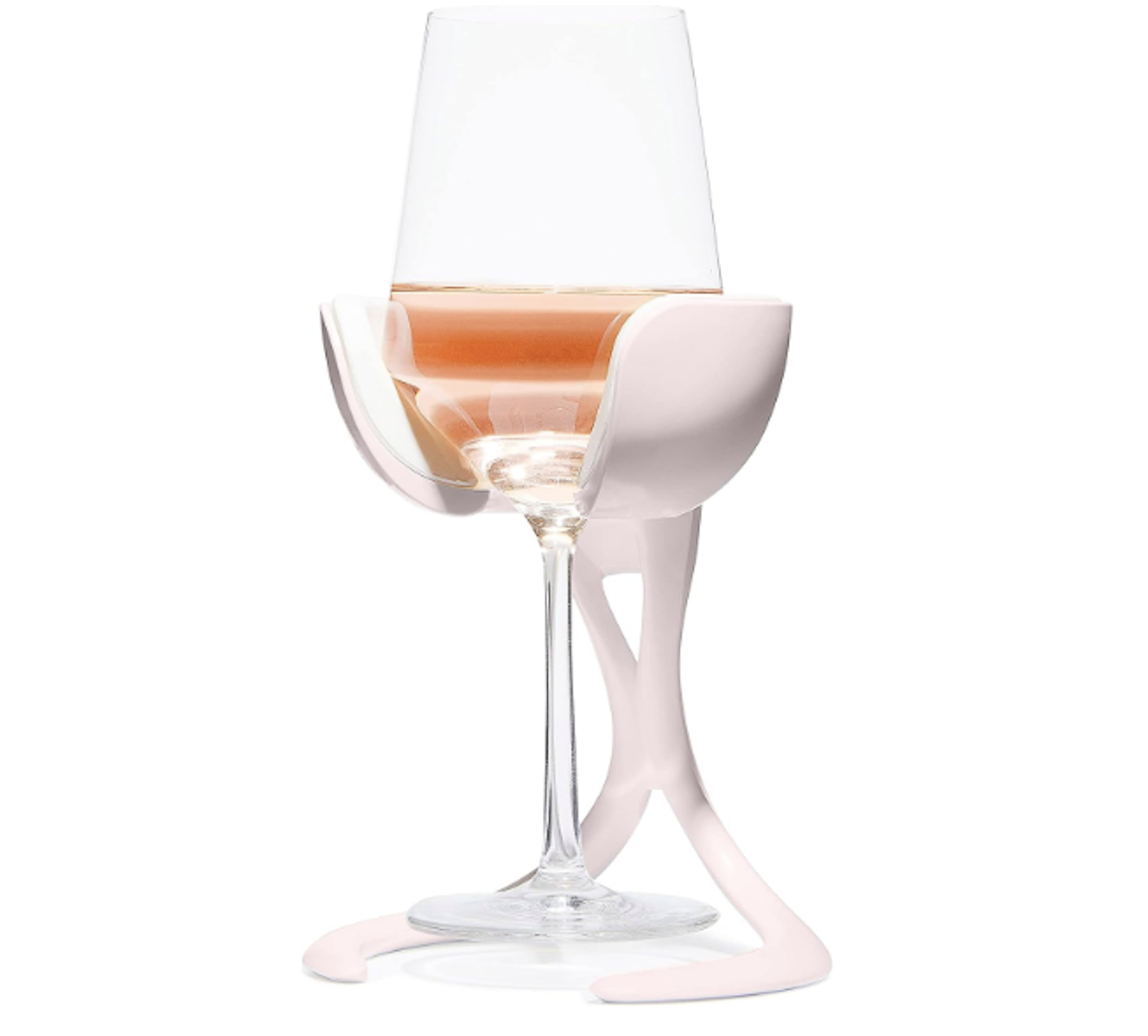 a glass of wine in a wine chiller