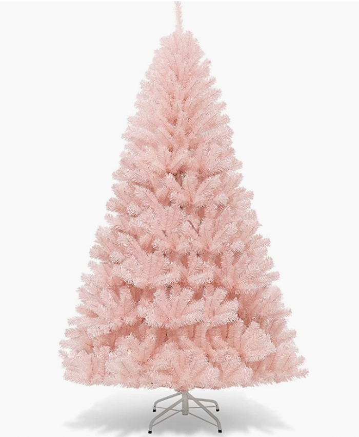 fake pink Christmas tree