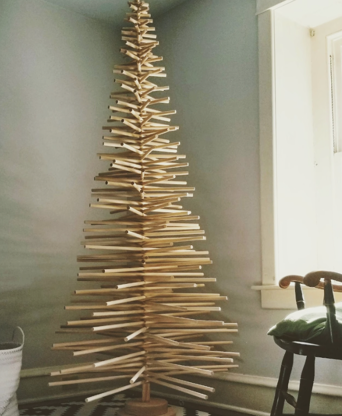 wooden christmas tree