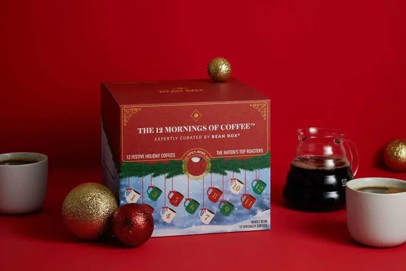 an advent calendar filled with coffee