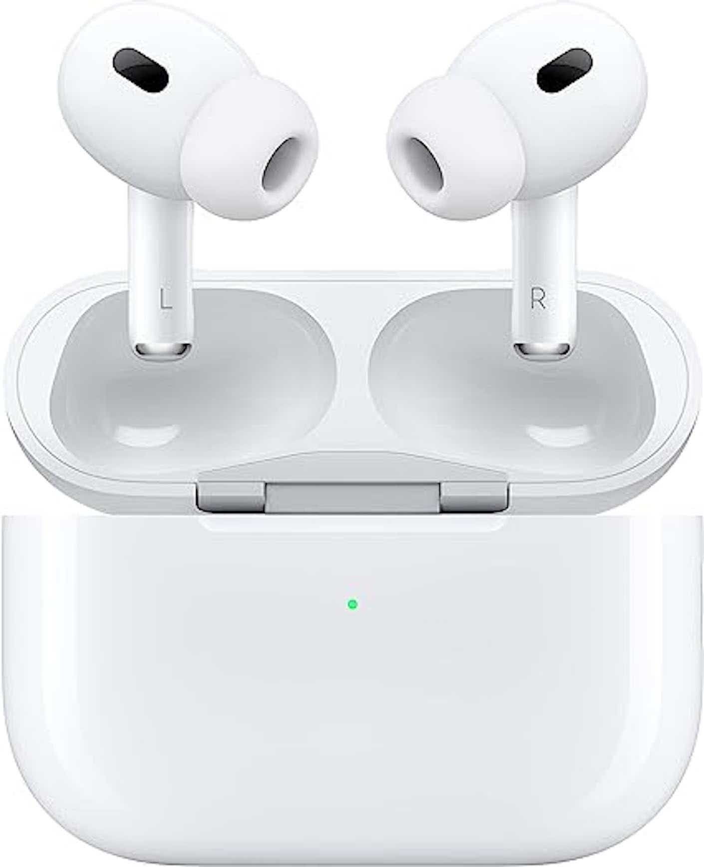 a pair of airpods
