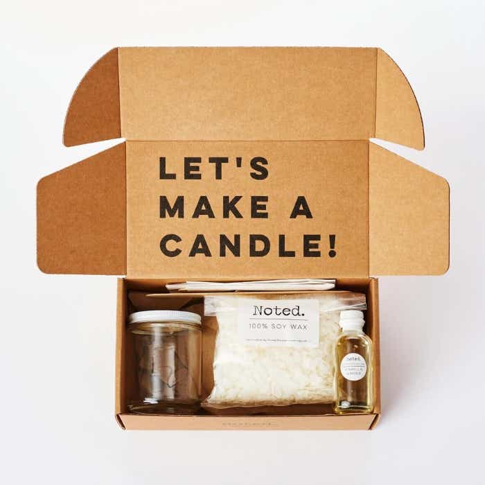 box with candle making kit