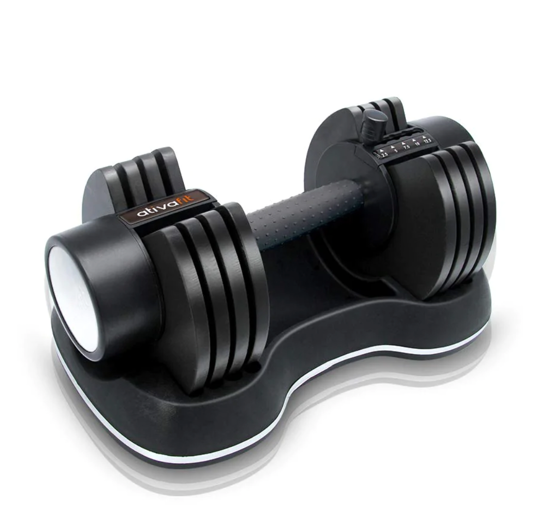 Adjustable dumbbell set from Ativa Fit