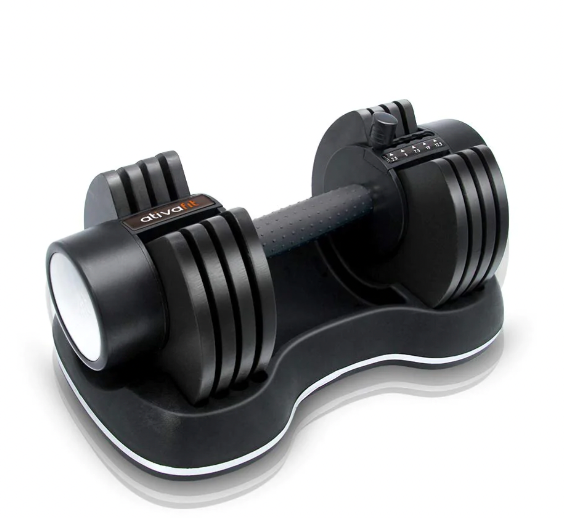 AtivaFit adjustable dumbbell set